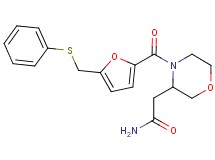 2-(4-{5-[(phenylthio)methyl]-2-furoyl}-3-morpholinyl)acetamide