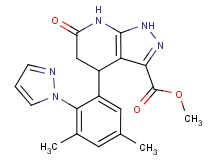 methyl 4-[3,5-dimethyl-2-(1H-pyrazol-1-yl)phenyl]-6-oxo-4,5,6,7-tetrahydro-1H-pyrazolo[3,4-b]pyridine-3-carboxylate