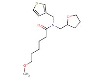 6-methoxy-N-(tetrahydrofuran-2-ylmethyl)-N-(3-thienylmethyl)hexanamide