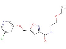 5-{[(5-chloropyridin-3-yl)oxy]methyl}-N-(2-ethoxyethyl)isoxazole-3-carboxamide