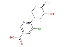 6-[(3R*,4R*)-4-amino-3-hydroxypiperidin-1-yl]-5-chloronicotinic acid