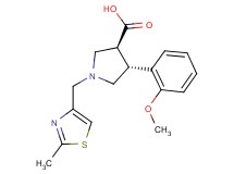 (3S*,4R*)-4-(2-methoxyphenyl)-1-[(2-methyl-1,3-thiazol-4-yl)methyl]pyrrolidine-3-carboxylic acid