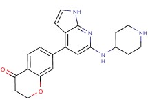 7-[6-(4-piperidinylamino)-1H-pyrrolo[2,3-b]pyridin-4-yl]-2,3-dihydro-4H-chromen-4-one dihydrochloride