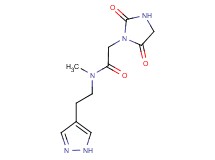 2-(2,5-dioxo-1-imidazolidinyl)-N-methyl-N-[2-(1H-pyrazol-4-yl)ethyl]acetamide