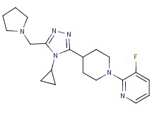 2-{4-[4-cyclopropyl-5-(pyrrolidin-1-ylmethyl)-4H-1,2,4-triazol-3-yl]piperidin-1-yl}-3-fluoropyridine