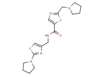 2-(pyrrolidin-1-ylmethyl)-N-[(2-pyrrolidin-1-yl-1,3-thiazol-4-yl)methyl]-1,3-thiazole-5-carboxamide
