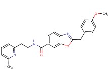 2-(4-methoxybenzyl)-N-[2-(6-methyl-2-pyridinyl)ethyl]-1,3-benzoxazole-6-carboxamide