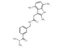 N,N-dimethyl-3-({[(2,4,7-trimethyl-1H-indol-3-yl)acetyl]amino}methyl)benzamide