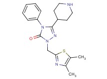 2-[(4,5-dimethyl-1,3-thiazol-2-yl)methyl]-4-phenyl-5-(4-piperidinyl)-2,4-dihydro-3H-1,2,4-triazol-3-one hydrochloride
