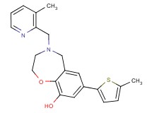 4-[(3-methylpyridin-2-yl)methyl]-7-(5-methyl-2-thienyl)-2,3,4,5-tetrahydro-1,4-benzoxazepin-9-ol
