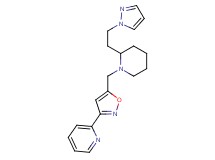 2-[5-({2-[2-(1H-pyrazol-1-yl)ethyl]-1-piperidinyl}methyl)-3-isoxazolyl]pyridine