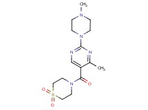 4-{[4-methyl-2-(4-methylpiperazin-1-yl)pyrimidin-5-yl]carbonyl}thiomorpholine 1,1-dioxide