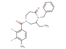 4-benzyl-1-(2,3-difluoro-4-methylbenzoyl)-3-ethyl-1,4-diazepan-5-one