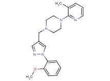 1-{[1-(2-methoxyphenyl)-1H-pyrazol-4-yl]methyl}-4-(3-methyl-2-pyridinyl)piperazine