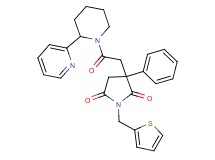 3-{2-oxo-2-[2-(2-pyridinyl)-1-piperidinyl]ethyl}-3-phenyl-1-(2-thienylmethyl)-2,5-pyrrolidinedione