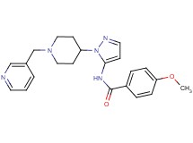 4-methoxy-N-{1-[1-(3-pyridinylmethyl)-4-piperidinyl]-1H-pyrazol-5-yl}benzamide