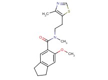 6-methoxy-N-methyl-N-[2-(4-methyl-1,3-thiazol-5-yl)ethyl]-5-indanecarboxamide