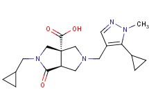 (3aS*,6aS*)-2-(cyclopropylmethyl)-5-[(5-cyclopropyl-1-methyl-1H-pyrazol-4-yl)methyl]-1-oxohexahydropyrrolo[3,4-c]pyrrole-3a(1H)-carboxylic acid