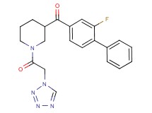 (2-fluoro-4-biphenylyl)[1-(1H-tetrazol-1-ylacetyl)-3-piperidinyl]methanone