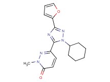 6-[1-cyclohexyl-3-(2-furyl)-1H-1,2,4-triazol-5-yl]-2-methylpyridazin-3(2H)-one