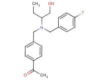 1-[4-({(4-fluorobenzyl)[1-(hydroxymethyl)propyl]amino}methyl)phenyl]ethanone