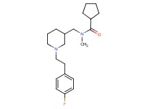 N-({1-[2-(4-fluorophenyl)ethyl]-3-piperidinyl}methyl)-N-methylcyclopentanecarboxamide