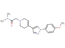 2-[4-[1-(4-methoxyphenyl)-1H-pyrazol-4-yl]-3,6-dihydropyridin-1(2H)-yl]-N,N-dimethylacetamide