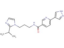 N-[3-(2-isopropyl-1H-imidazol-1-yl)propyl]-6-(1H-pyrazol-4-yl)nicotinamide
