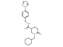 1-(cyclohexylmethyl)-6-oxo-N-[4-(1H-1,2,4-triazol-1-yl)benzyl]-3-piperidinecarboxamide