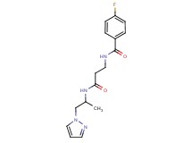 4-fluoro-N-(3-{[1-methyl-2-(1H-pyrazol-1-yl)ethyl]amino}-3-oxopropyl)benzamide