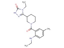 4-ethyl-5-{1-[2-(ethylamino)-5-methylbenzoyl]piperidin-3-yl}-2,4-dihydro-3H-1,2,4-triazol-3-one