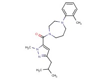 1-[(3-isobutyl-1-methyl-1H-pyrazol-5-yl)carbonyl]-4-(2-methylphenyl)-1,4-diazepane