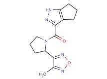 3-{[2-(4-methyl-1,2,5-oxadiazol-3-yl)-1-pyrrolidinyl]carbonyl}-1,4,5,6-tetrahydrocyclopenta[c]pyrazole