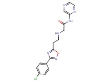 2-({2-[3-(4-chlorophenyl)-1,2,4-oxadiazol-5-yl]ethyl}amino)-N-pyrazin-2-ylacetamide