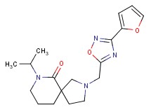 2-{[3-(2-furyl)-1,2,4-oxadiazol-5-yl]methyl}-7-isopropyl-2,7-diazaspiro[4.5]decan-6-one