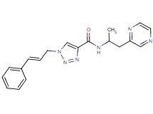 N-[1-methyl-2-(2-pyrazinyl)ethyl]-1-[(2E)-3-phenyl-2-propen-1-yl]-1H-1,2,3-triazole-4-carboxamide