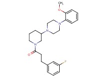 1-{1-[3-(3-fluorophenyl)propanoyl]-3-piperidinyl}-4-(2-methoxyphenyl)piperazine