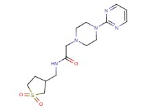 N-[(1,1-dioxidotetrahydro-3-thienyl)methyl]-2-[4-(2-pyrimidinyl)-1-piperazinyl]acetamide