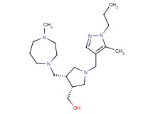 {(3R*,4S*)-4-[(4-methyl-1,4-diazepan-1-yl)methyl]-1-[(5-methyl-1-propyl-1H-pyrazol-4-yl)methyl]pyrrolidin-3-yl}methanol