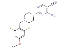 4-amino-2-[4-(2,6-difluoro-4-methoxybenzyl)piperazin-1-yl]pyrimidine-5-carbonitrile