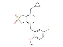 (4aR*,7aS*)-1-(cyclopropylmethyl)-4-(5-fluoro-2-methoxybenzyl)octahydrothieno[3,4-b]pyrazine 6,6-dioxide