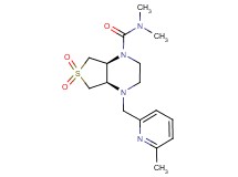 (4aR*,7aS*)-N,N-dimethyl-4-[(6-methyl-2-pyridinyl)methyl]hexahydrothieno[3,4-b]pyrazine-1(2H)-carboxamide 6,6-dioxide