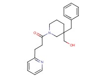 {3-benzyl-1-[3-(2-pyridinyl)propanoyl]-3-piperidinyl}methanol