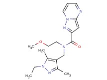 N-[(1-ethyl-3,5-dimethyl-1H-pyrazol-4-yl)methyl]-N-(2-methoxyethyl)pyrazolo[1,5-a]pyrimidine-2-carboxamide