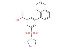 3-(pyrrolidin-1-ylsulfonyl)-5-quinolin-5-ylbenzoic acid