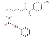 N-methyl-N-(1-methyl-4-piperidinyl)-3-[1-(3-phenyl-2-propynoyl)-3-piperidinyl]propanamide