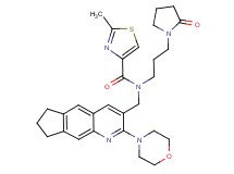 2-methyl-N-{[2-(4-morpholinyl)-7,8-dihydro-6H-cyclopenta[g]quinolin-3-yl]methyl}-N-[3-(2-oxo-1-pyrrolidinyl)propyl]-1,3-thiazole-4-carboxamide
