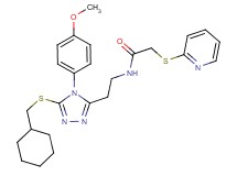 N-{2-[5-[(cyclohexylmethyl)thio]-4-(4-methoxyphenyl)-4H-1,2,4-triazol-3-yl]ethyl}-2-(2-pyridinylthio)acetamide