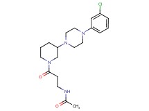 N-(3-{3-[4-(3-chlorophenyl)-1-piperazinyl]-1-piperidinyl}-3-oxopropyl)acetamide