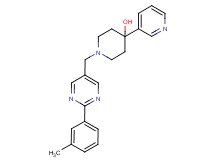 1-{[2-(3-methylphenyl)pyrimidin-5-yl]methyl}-4-pyridin-3-ylpiperidin-4-ol